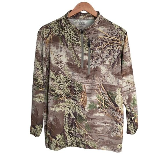 Women's - Cabela's Camo Long Sleeve Quarter Zip Top, Size Medium - Picture 1 of 8